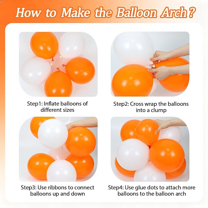 131pcs Orange Balloon Arch Kit - Image 3