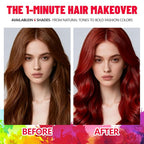 Washable Temporary Hair Color Spray Red - Instant 1-Day Use Hair Color Wax Kit with FREE Applicator Gloves & Cap for Adults & Kids, Easy Wash Out for Halloween, Cosplay, Carnival, Sports (120 ML)