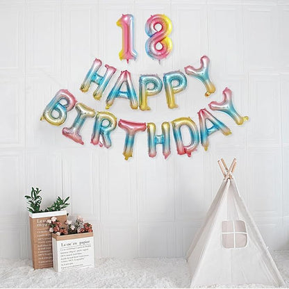 2 Set 20 Pcs Number Balloons 16 Inch Rainbow 0-9 Number Mylar Foil Balloons - Image 5