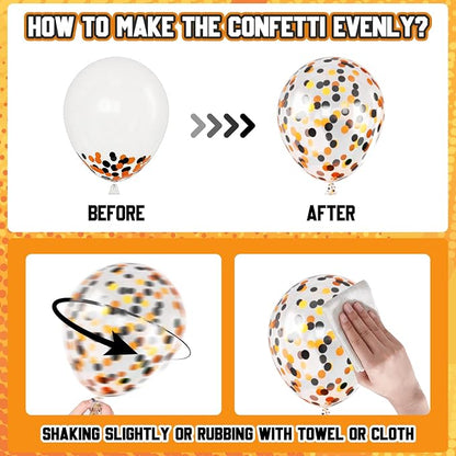 Basketball Balloons Orange Black, 18 Inch Basketball Foil Balloons, 12 Inch - Image 8