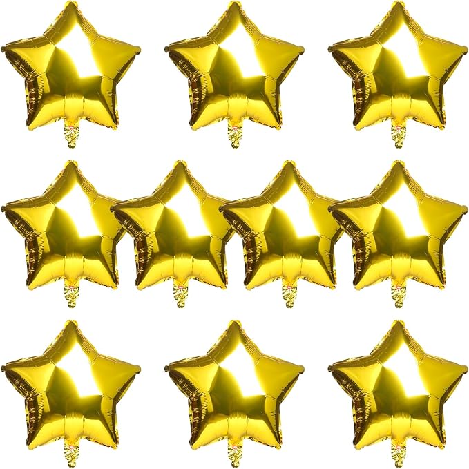 Star-Shaped Balloon, 18inch" Gold Foil Balloon Mylar Balloon, Baby Shower Decor by MEETINGU