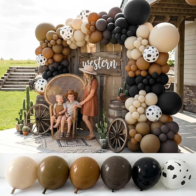 Double Stuffed Western First Rodeo Cowboy Balloon Arch Garland Kit | 105Pcs - Image 3