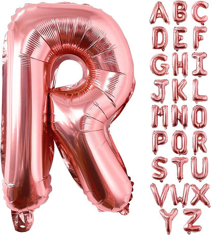 Lovoir 40 Inch Large Rose Gold Letter R Balloons Big Size Jumbo Mylar Foil by Lovoir