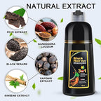 cosmpro Black Hair Dye Shampoo 3 in 1 for Women/Men for Gray Coverage Instant Hair Color Shampoo Semi Permanent Champu Para Cana