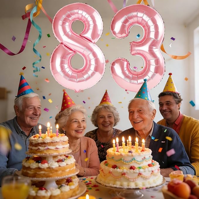 40 Inch Number 83 Balloons for 83rd Birthday Party Decorations, 0-100 Jewelry - Image 2