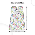 Non-Stick Beard Bib for Shaving, Watercolor Floral Vintage Flowers and Birds Butterflies Peony Flower Shave Bib, Waterproof Hair Catcher with Suction Cups, Grooming Apron Men Husband