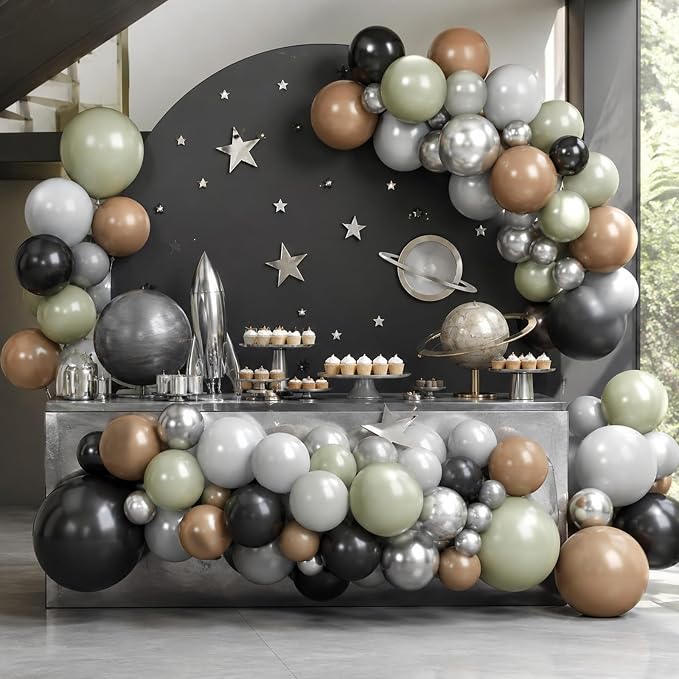 Green Black Grey Balloons - Image 6