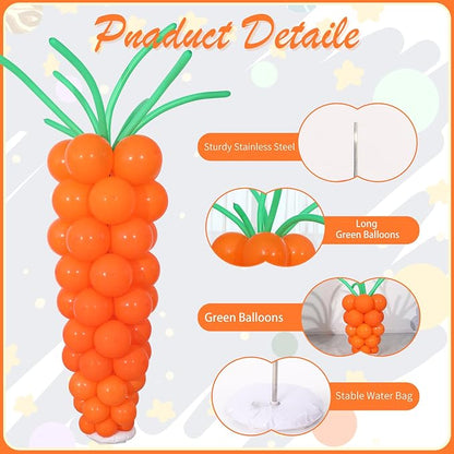 Carrot Balloon Column Stand Kit 2 Sets, 2 Adjustable Metal Pillars - Image 3