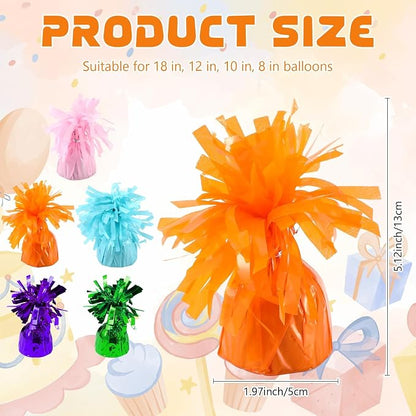 16 Pack Orange Balloon Weights Metallic Holder Anchors Balloon Holder Weights - Image 2