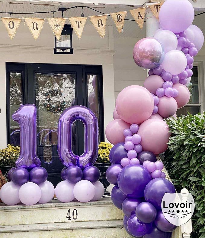 Purple 24 Number Balloons, 40 Inch Giant Number 24 Balloons Foil Mylar Helium - Image 7