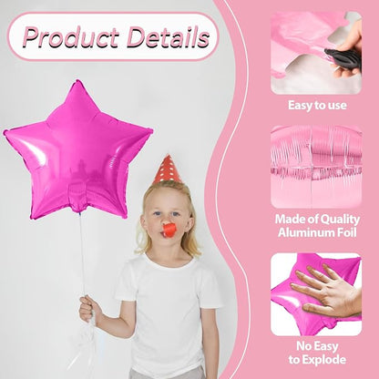 Biapian Colorful Star Foil Balloons, 18 Inch Multicolor Stars Balloons Aluminum - Image 3