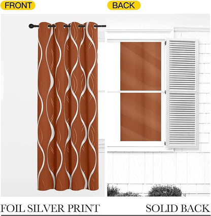 NICETOWN Burnt Orange Blackout Curtains - Image 6