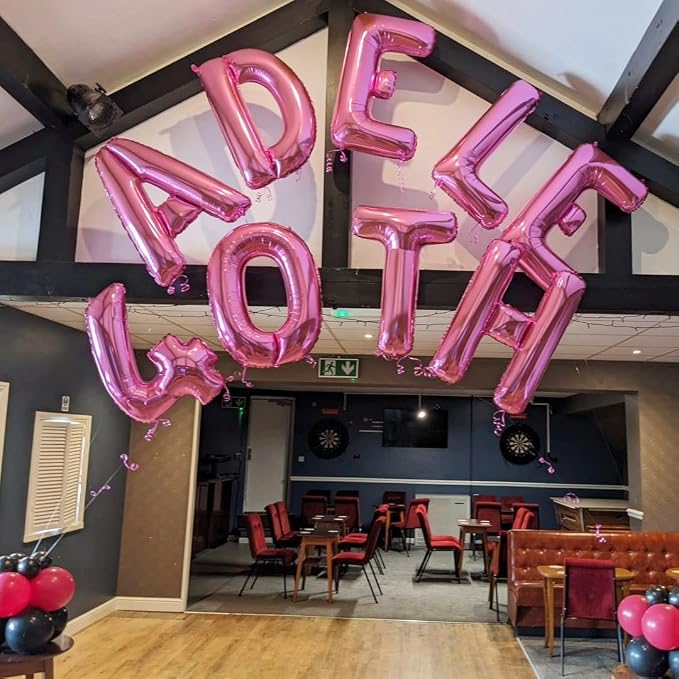 Hot Pink Letter F Balloons, F Letter Balloon 40 Inch Foil F Balloon | Hot Pink - Image 7