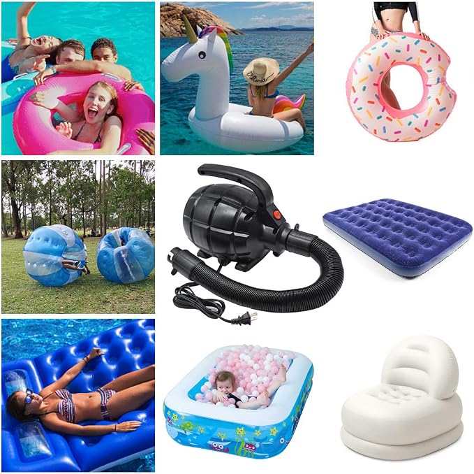 Electric Air Pump for Inflatables, 4 Detachable Nozzles, Inflator/Deflator - Image 7