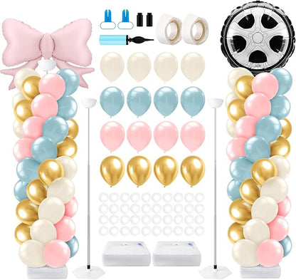 Lunmon 2 Sets Burnouts or Bows Gender Reveal Decorations, Burnouts or Bows by Lunmon