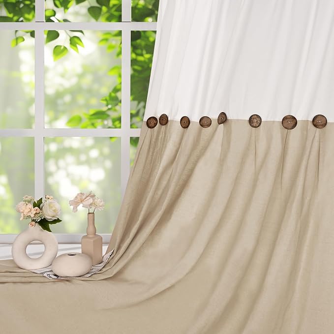Farmhouse Cotton Linen Curtains - Image 8