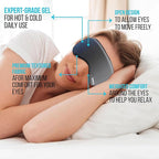 TEMP ZERO Gel Cooling Sleep Eye Mask - Warm Eye Compresses for Dry Eyes, Cooling Eye Masks for Puffy Eyes, Effective Hot & Cold Recovery, Retains Temperature Longer, Tension & Stress Relief
