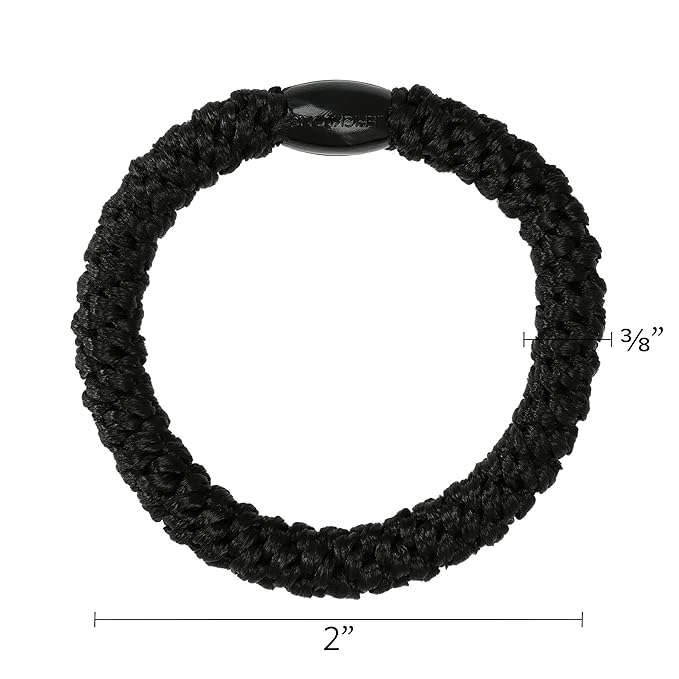 Green Hair Ties for Thick Hair, Grab & Go Ponytail Holders, 8 Pack, Hunter, Thick No-Crease Bands with Strong Hold, Damage-Free Design, Bold Natural Style | L. Erickson