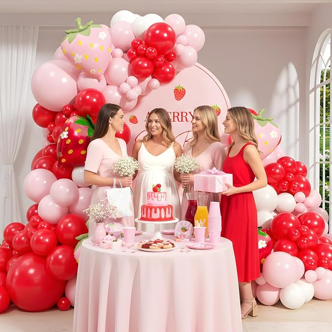 120pcs Strawberry Balloon Arch Kit - Image 4