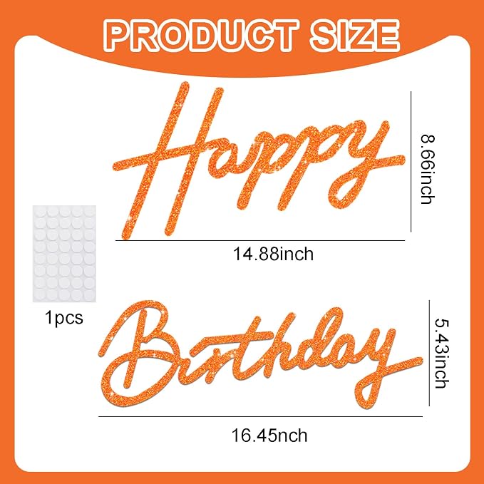 TONIFUL Happy Birthday Sign for Backdrop - Image 3