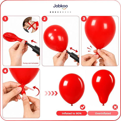 Jobkoo Red Balloons 12 Inch - Image 5