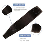 COOKAYU Invisible Tape in Hair Extensions, Darkest Brown 16Inch 35g 20pcs Seamless Invisi Edge Tape in Human Hair Straight Injected Extensions