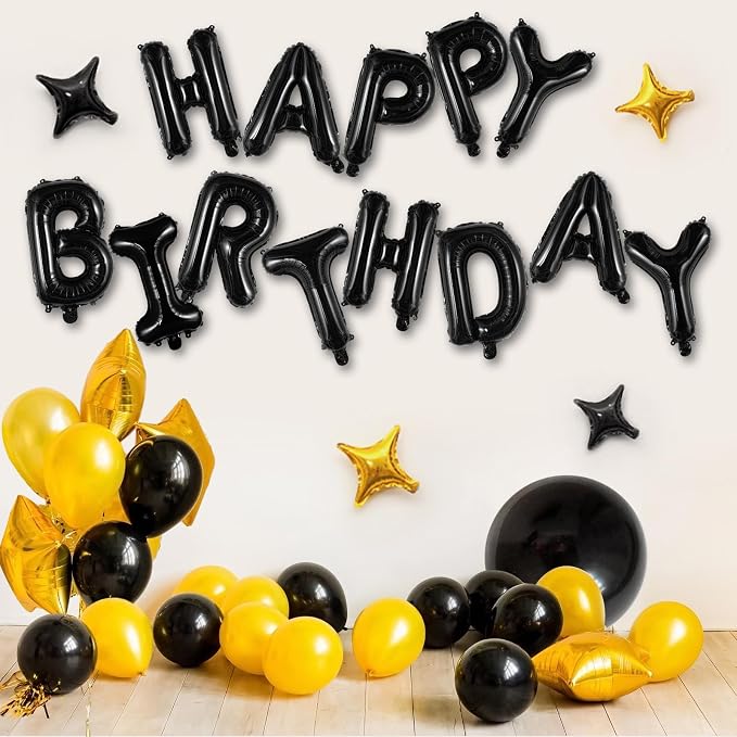 Happy Birthday Balloons Banner, Foil Balloon Personalized Name Letters Balloons - Image 3