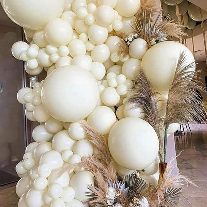 135pcs Ivory Balloons Garland Kit Different Sizes Of 18 12 10 5 Inch Cream - Image 5
