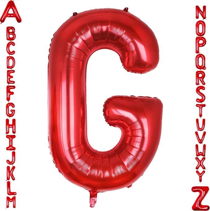 AULE 40 Inch Red G Balloon Letter Foil A-Z Birthday Big Alphabet | Birthday by AULE