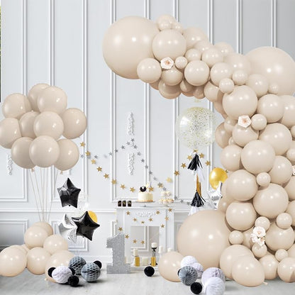 104pcs Sand White Balloon Garland Arch Kit Different Sizes 18/12/10/5 Inch | - Image 6