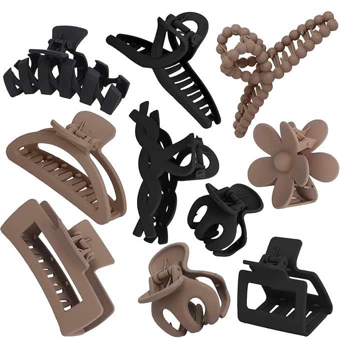 10PCS Non-Slip Hair Clips Jaw Clips for Thick Hair Clamp Flower Non-Slip Hair Accessories with Multi-Styles for Women Girls
