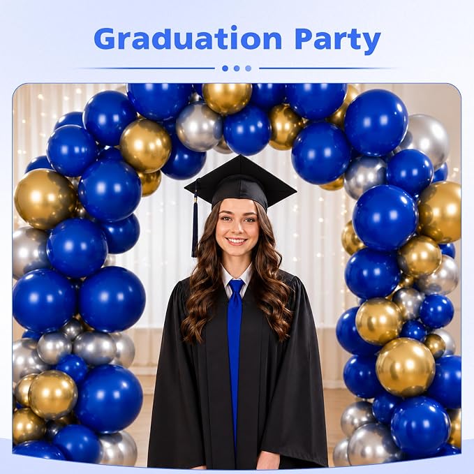 Royal Blue Balloons, 12 Inch Dark Blue Latex Party Balloon | 30 Pack Navy Blue - Image 5