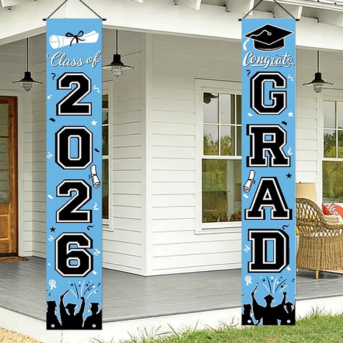 Graduation Banner Class of 2026, Graduation Decorations 2026 Porch Banner - Image 7