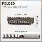 6PCS Travel Foldable Brush Comb Portable Hairbrush, Anti-Static Mini Pocket Hair Comb, Double Headed Hair Brush Hairdressing Tools Plastic Folding Hairbrush for Men Women (Coffee)