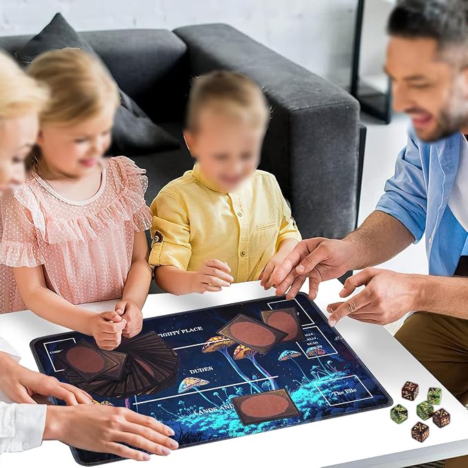 for TCG Playmat with Zones, Non-Slip Rubber Bottom Trading Card Game Mat with - Image 6