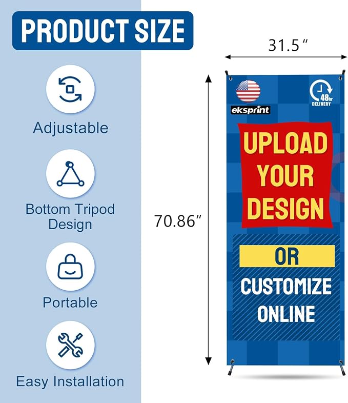 Custom Banner for X Stand 31.5" X 70.86", Banners and Signs Customize, Custom - Image 3