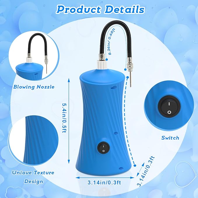 AXHJ 2-in-1 Balloon Pump Electric, Balloon Inflator - Image 2