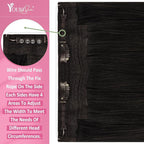 YoungSee Invisible Wire Human Hair Extensions Dark Brown Wire Hair Extensions Darkest Brown Fish Line Extensions Natural Hair for Women 80G 14Inch