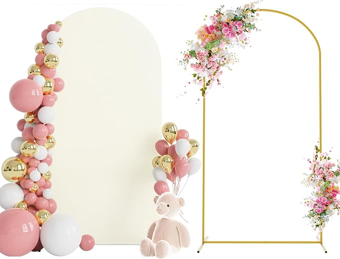 6.6FT Arch Backdrop Stand and Cover Set, Arch Stand by Wokceer