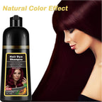 Instant Dark Wine Red Hair Dye Shampoo 3 in 1 for Gray Hair, Natural Hair Color Shampoo for Men & Women, 17.6 FL OZ Herbal Red Hair Shampoo & Red Hair Dye Colors in Minutes