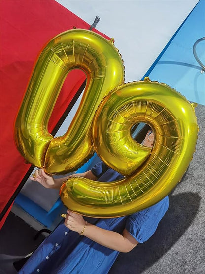 32 Inch Gold Number 2 Balloons Foil Ballon Digital Birthday Party Decoration - Image 5