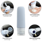 16 Pack Travel Bottles Set, TSA Approved Leak Proof Silicone Squeezable Containers for Toiletries, Refillable Travel Accessories for Conditioner, Shampoo, Lotion & Body Wash Accessories