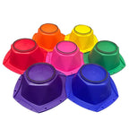 Professional Salon Hair Dye & Coloring Brush and Tint Bowl Set, 7 Rainbow Application Brushes and Mixing Bowls