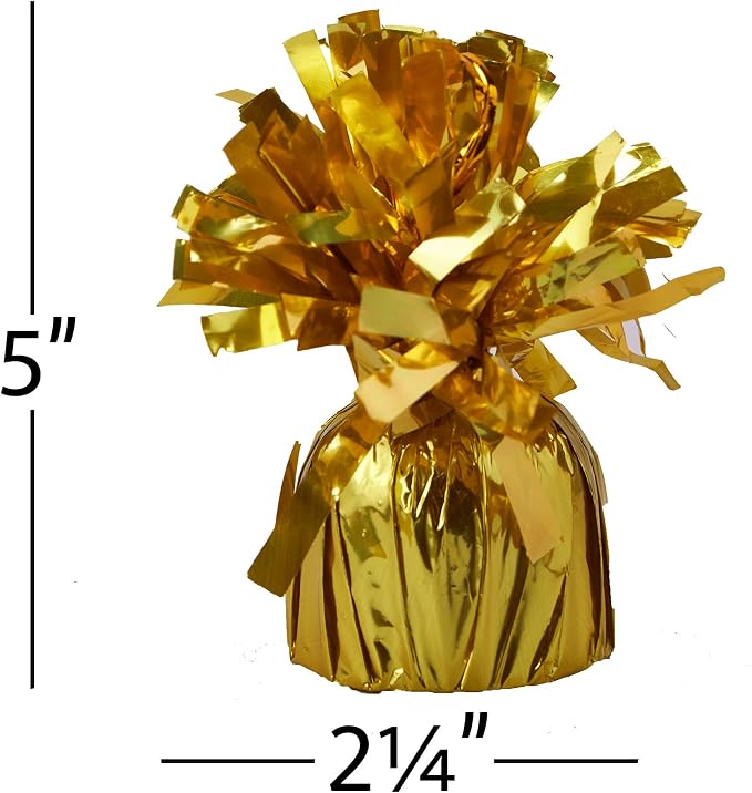 Pack of 12 Foil Metallic Balloon Weight 6 oz - Image 2