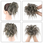 HMD Messy Bun Hair Piece Hair With Elastic Rubber Band Extensions Hairpiece Synthetic Hair Extensions Scrunchies Hairpiece for Women