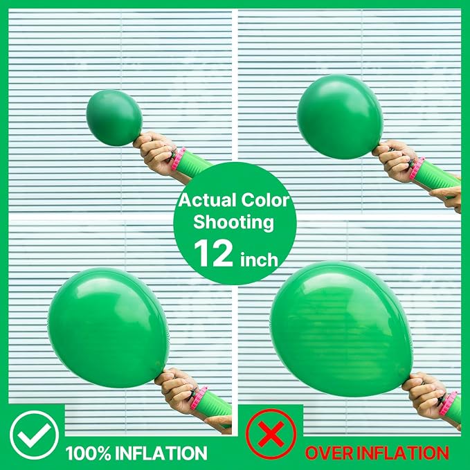 PartyWoo Green Balloons 100pcs Balloons Green Latex Helium 5 Inch | Birthday - Image 4