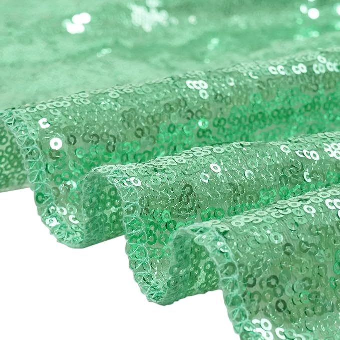 Eternal Beauty Mint Green 3mm Sequin Backdrop 6x8 Ft - Image 8