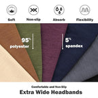 IVARYSS Extra Wide Headbands for Women Non-Slip, 7'' Large Twist Knotted Stretchy Wraps Head Bands Hair Accessories, 4 Pack, Black