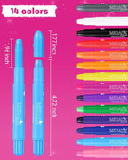 MSDADA Hair Chalk for Girls Kids-14 Temporary Colors Hair Color Dye Washable Makeup Kit DIY Birthday Cosplay Halloween Gifts for Girls Party Supplies Aged 3 4 5 6 7 8 9 10-12