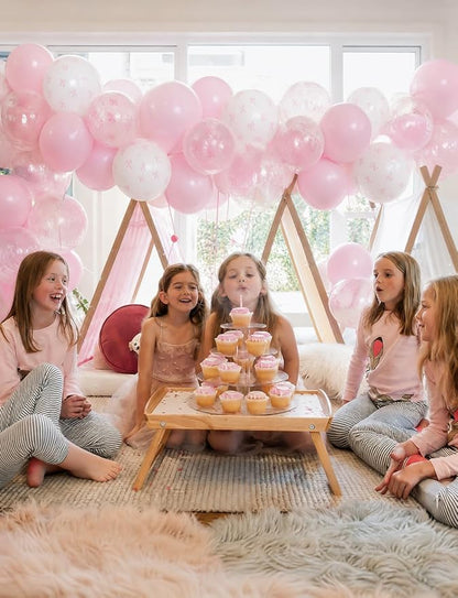Pink Bow Balloons, Pastel Pink Balloons, Coquette Party Decorations - Image 5